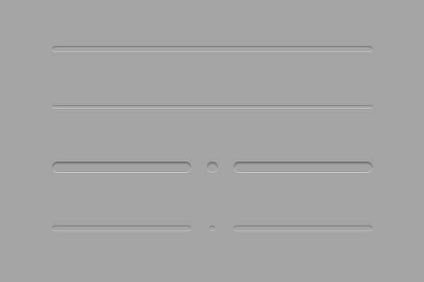 Illustrative closing and dividing lines in vector quality: Deepened lines with rounding