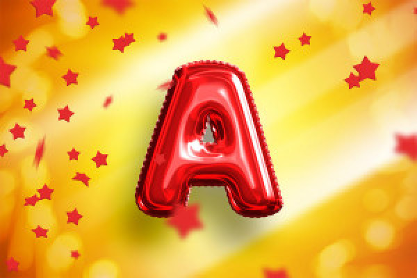 Photoshop smart object: Shiny red balloon look for texts and shapes