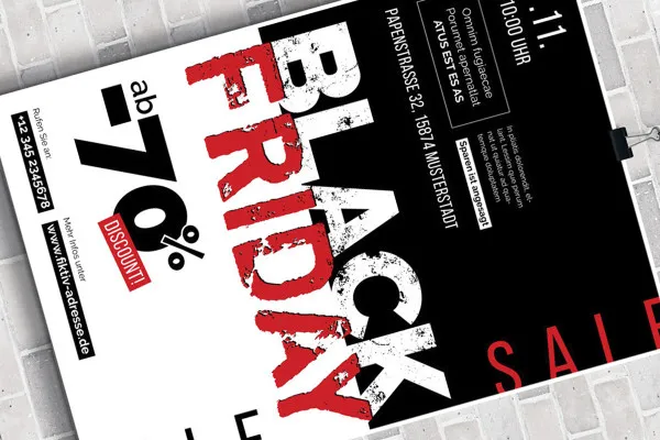 Black Friday: Design template for posters and flyers - Version 5