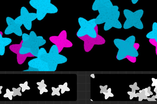 Confetti brushes for Procreate: Stars with 4 rays