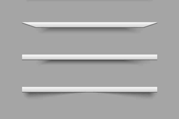 Illustrative closing and dividing lines in vector quality: 3D bars