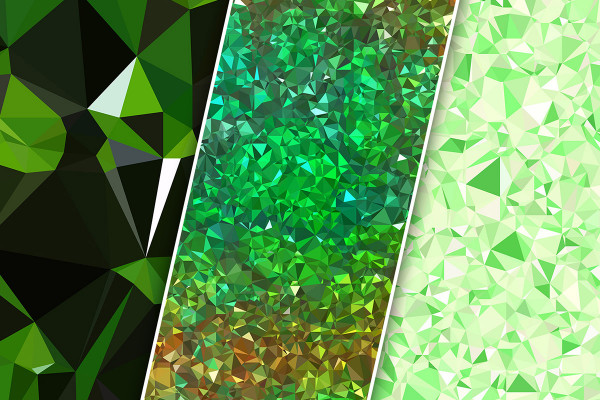 Polygonal textures and backgrounds - Version 5: green