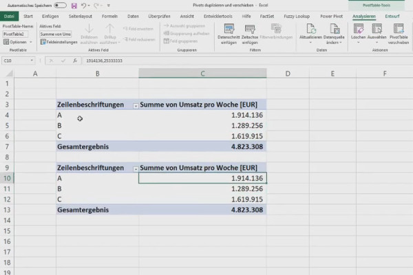 Pivot Tabellen In Excel Erstellen Und Formatieren Video Kurs 0006