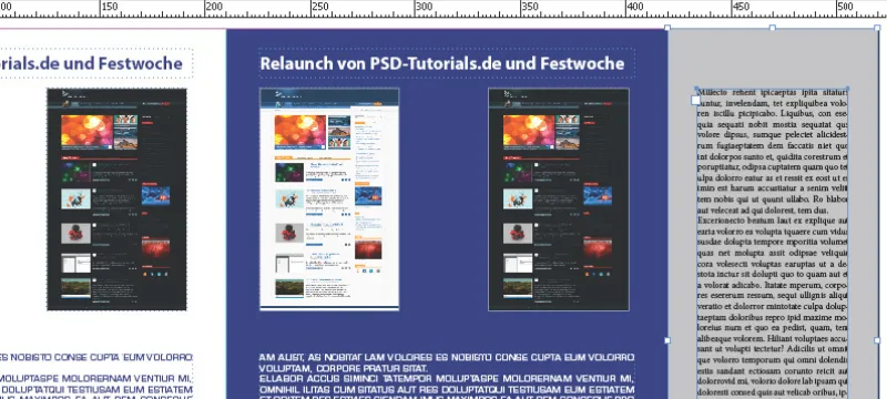 Das Seitenwerkzeug in InDesign