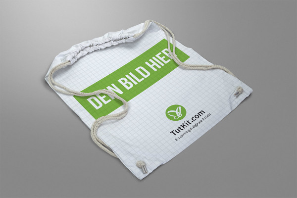 Mockup for fabric bag sport: lying down