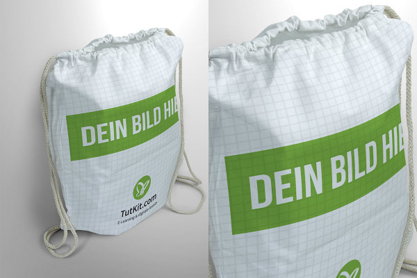 Mockup for fabric bag sport: standing, filled