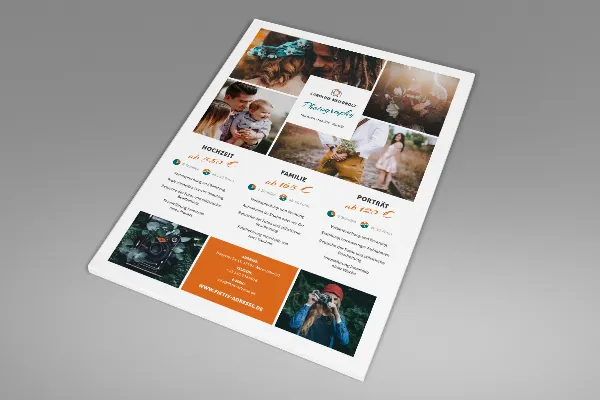 Price list - Template for photographers: Professional photography (Version 2)