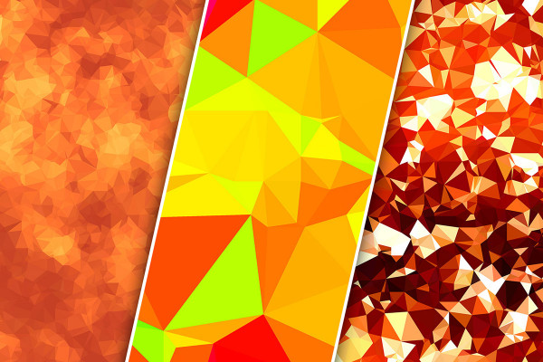 Polygonal textures and backgrounds - Version 7: orange
