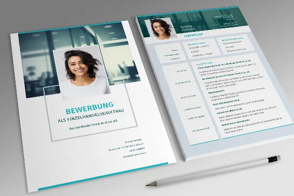 Design sample for application as a retail sales assistant: modern turquoise