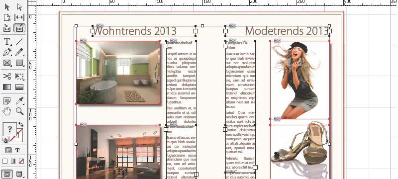 The content gathering and content placement tool in InDesign