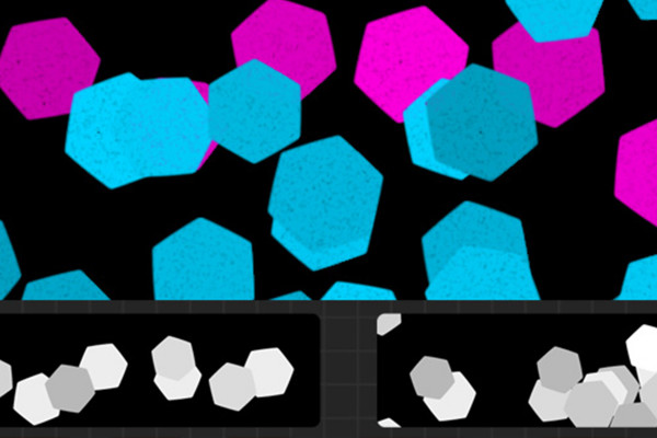 Confetti brushes for Procreate: hexagons