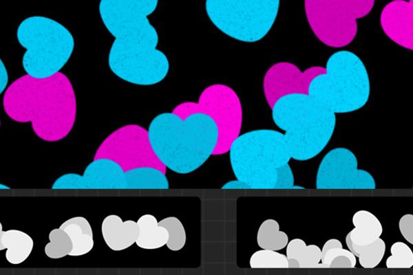 Confetti brushes for Procreate: Hearts