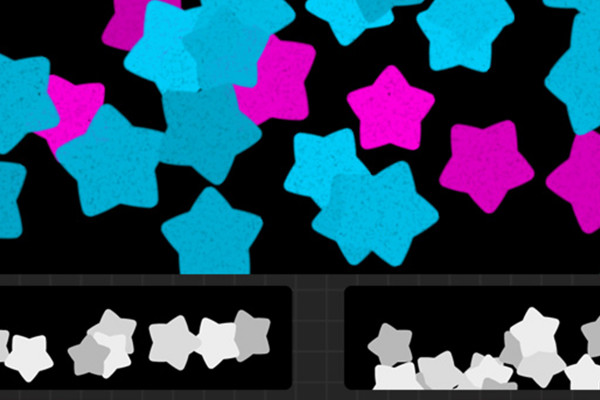Confetti brushes for Procreate: Stars with 5 rays