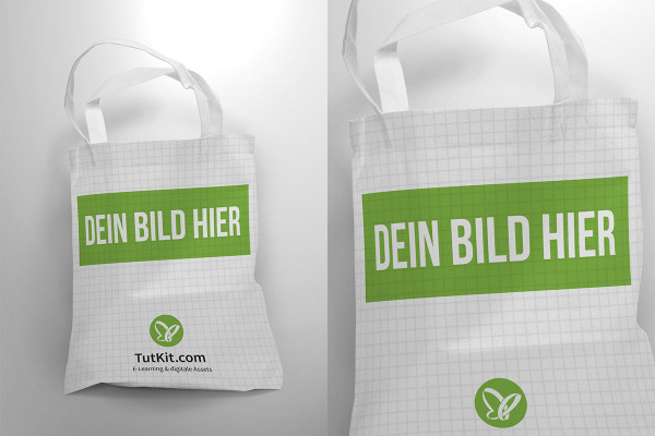 Mockup for fabric bag: standing, filled