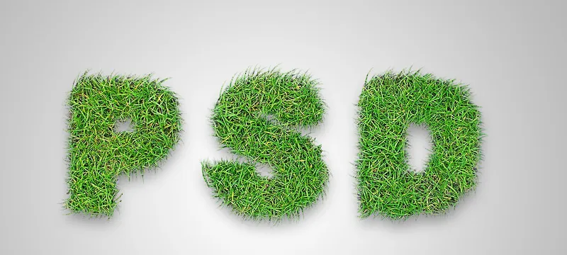 Grass text with just a few clicks - 2 variants