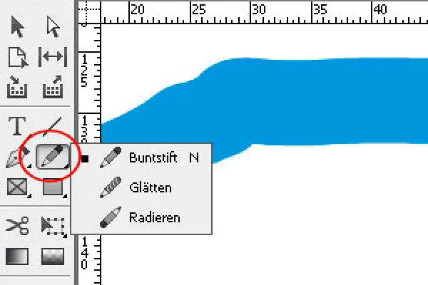 Die Buntstift-Werkzeuge in InDesign