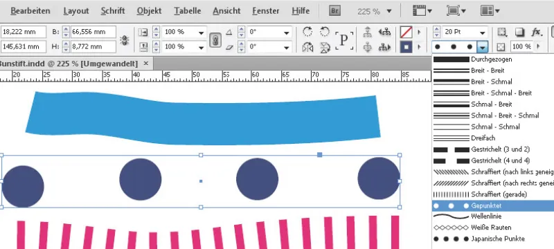 Die Buntstift-Werkzeuge in InDesign