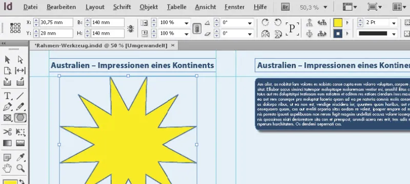 Die Grafik-Rahmenwerkzeuge in InDesign