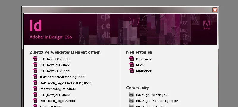 Einstieg in InDesign