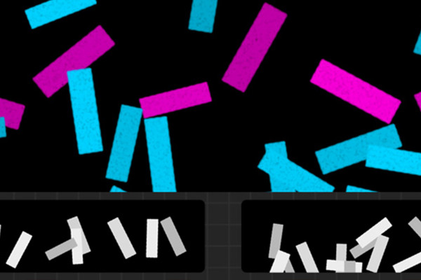 Confetti brushes for Procreate: rectangles