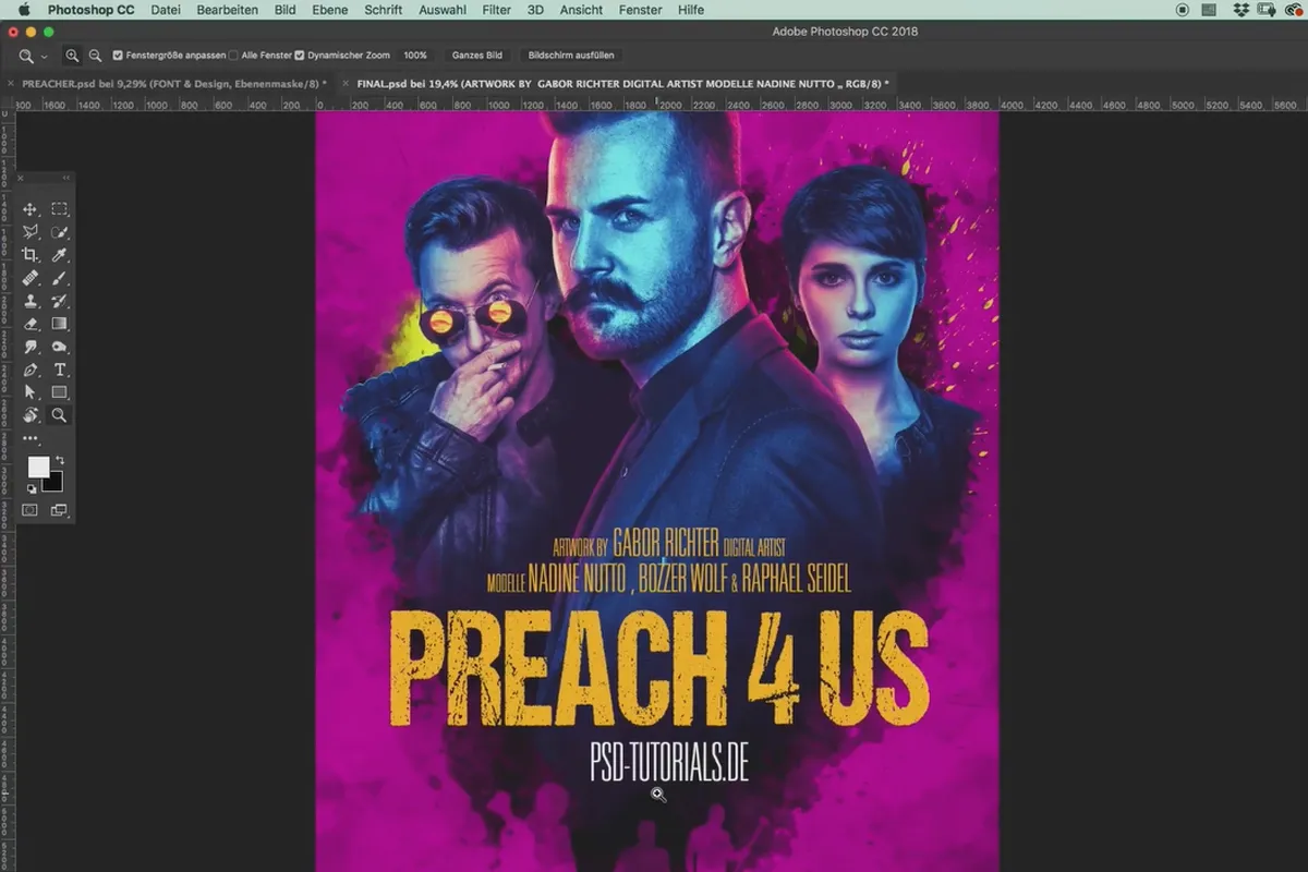 Opret filmaffiche i stil med Preacher - fotosession & Photoshop-tutorial: 16 Endelig finish.