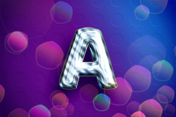 Photoshop smart object: Shiny silver balloon look with hatching effect for texts and shapes
