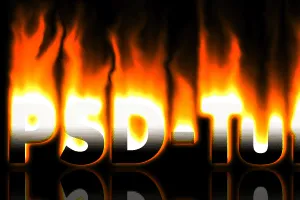 Create flame texture text and fire text