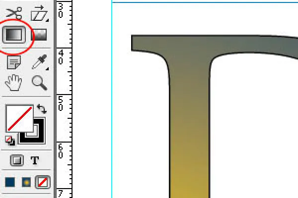 The gradient swatch tool in InDesign