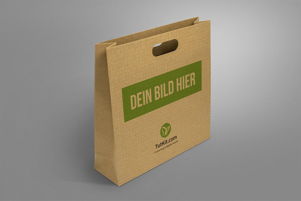 Mockup for paper bag: standing
