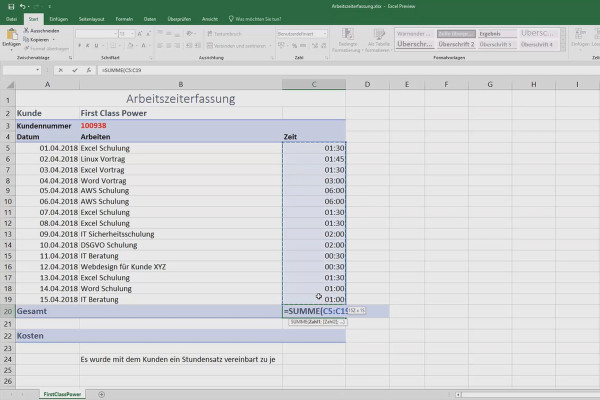 Excel-Training: Kalender, Organigramm & Co – Effizienz im Büro