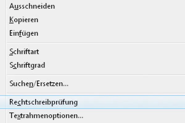 Das Kontextmenü in InDesign