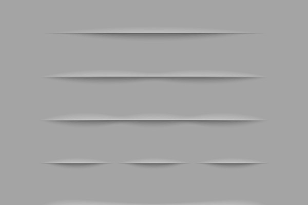 Illustrative closing and dividing lines in vector quality: Straight lines with relief