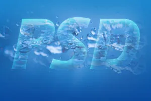 Aqua text effect - Variant 2