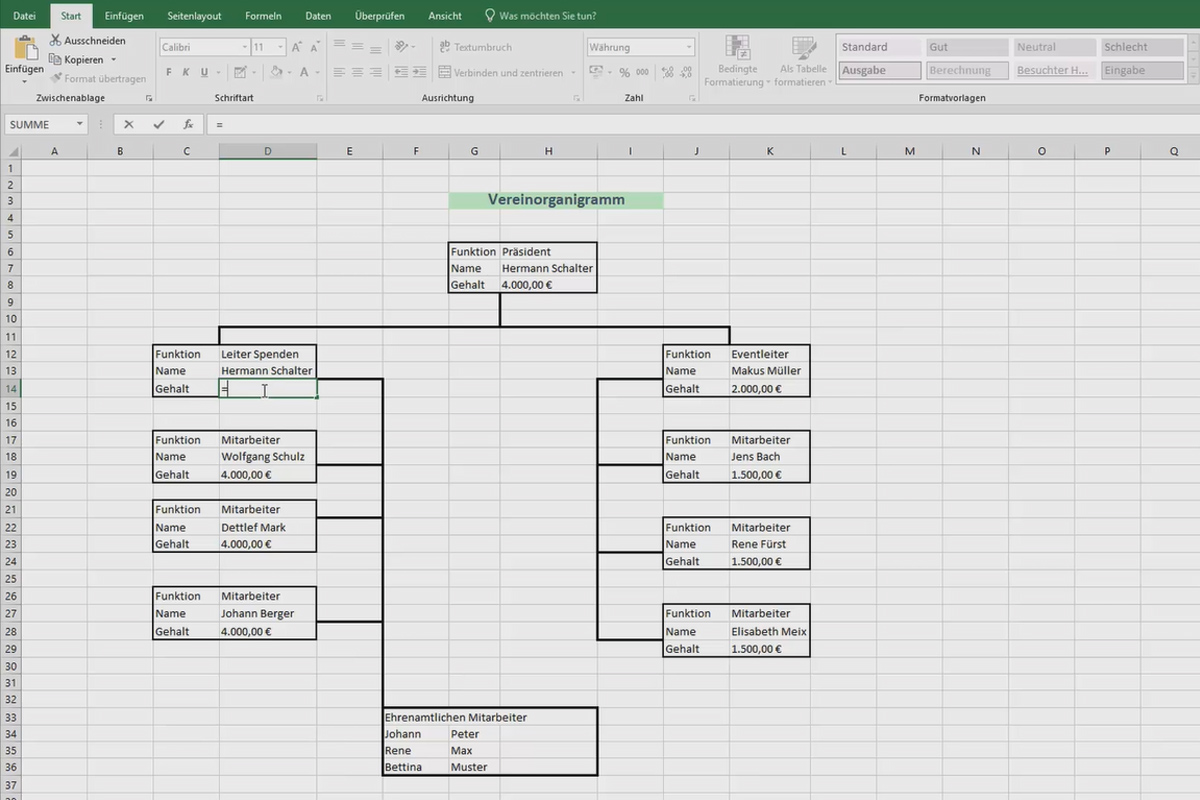 Excel-Training: Kalender, Organigramm & Co – Effizienz im Büro