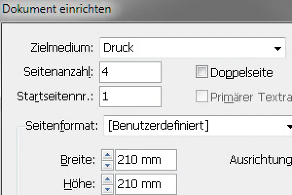 Satzspiegel einrichten in InDesign