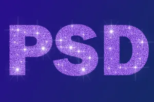 Animated glitter text