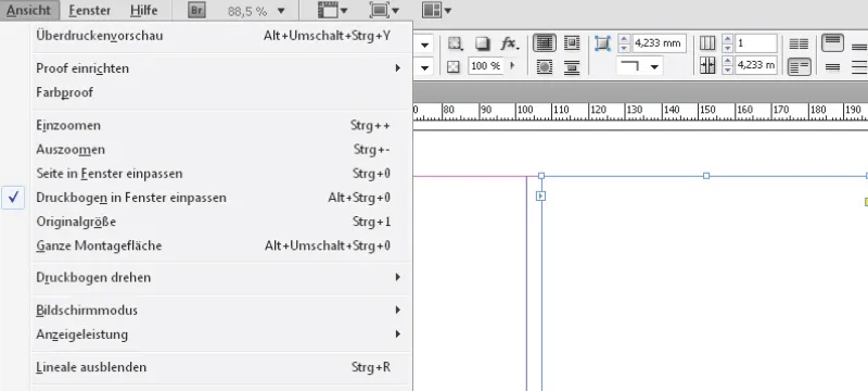 Lineale, Raster und Hilfslinien in InDesign