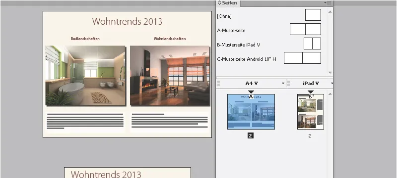 Alternative Layouts in einem Dokument in InDesign erstellen