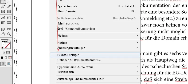 Fußnoten in InDesign