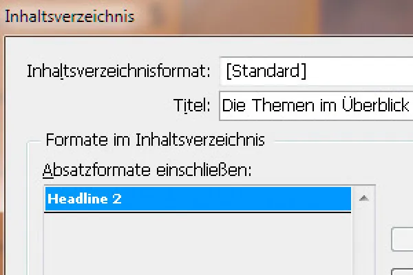 Ein Inhaltsverzeichnis erstellen in InDesign