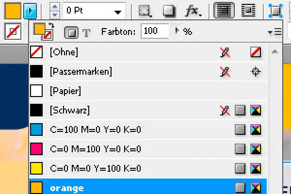 Farben verwalten in InDesign