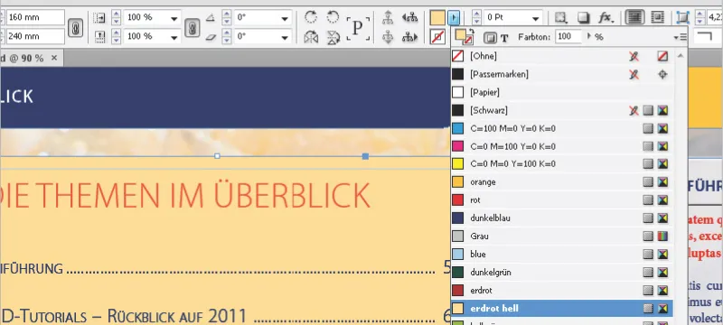 Farben verwalten in InDesign