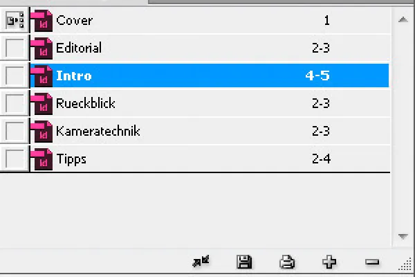 Die Buchfunktion in InDesign
