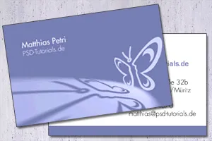 Create business card with 3D light shadow effect in Photoshop