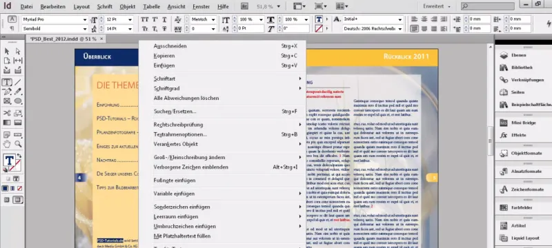 Textanker und Hyperlinks in InDesign