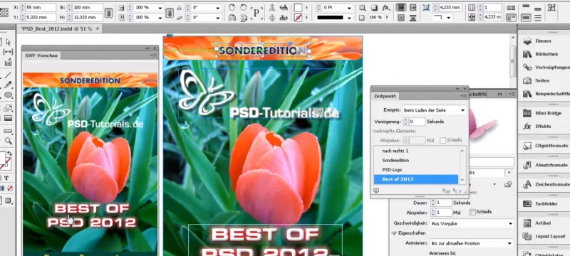 Create animations in InDesign