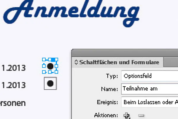 Interaktive Formulare erstellen in InDesign