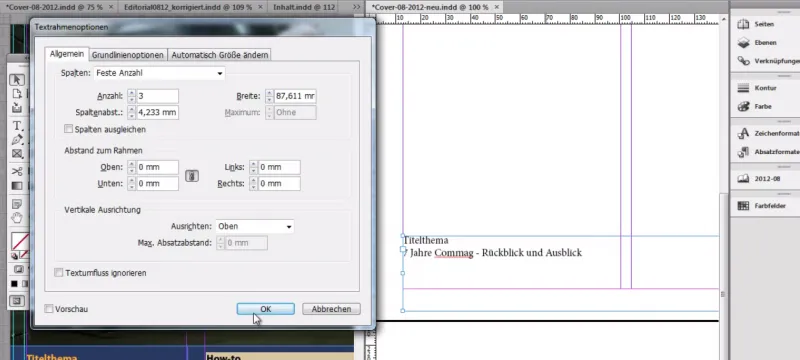 Create magazine in Adobe InDesign - The Commag - Part 02