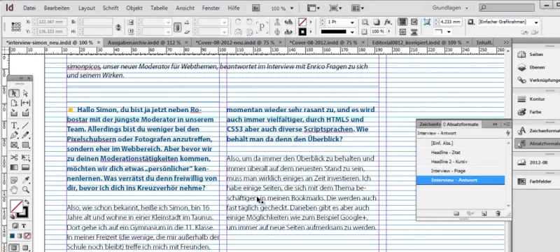 Create magazine in Adobe InDesign - The Commag - Part 04