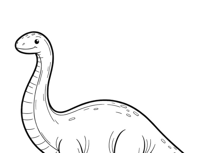 Brachiosaurus - Målarbild för barn